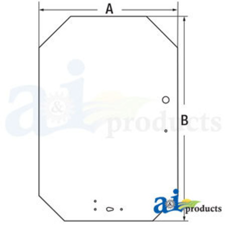 A & I PRODUCTS Glass; Front Windshield 48.5" x35" x2.5" A-138257